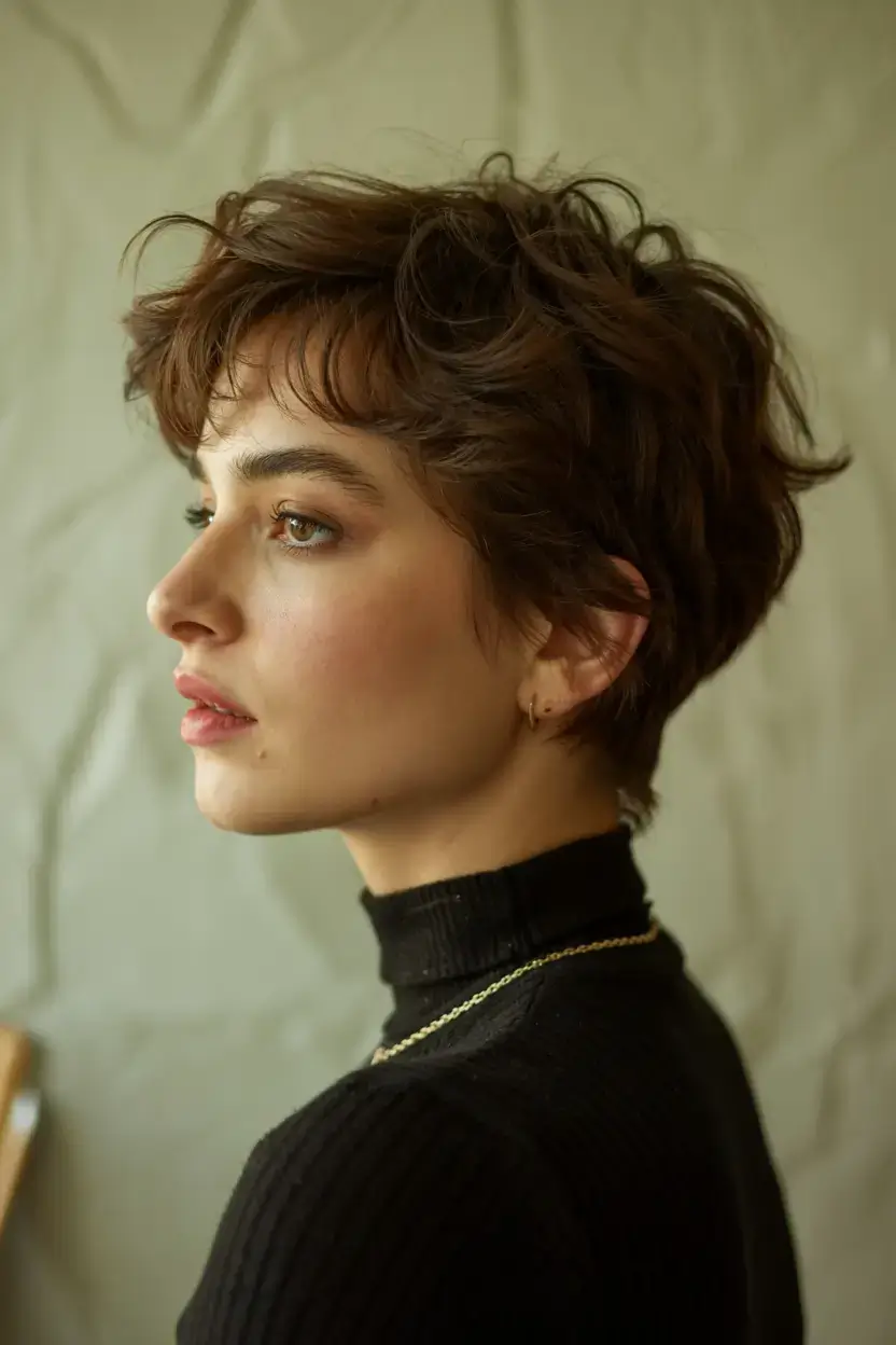 short hairstyles ideas 2026 Mussed Pixie with Tousled Volume