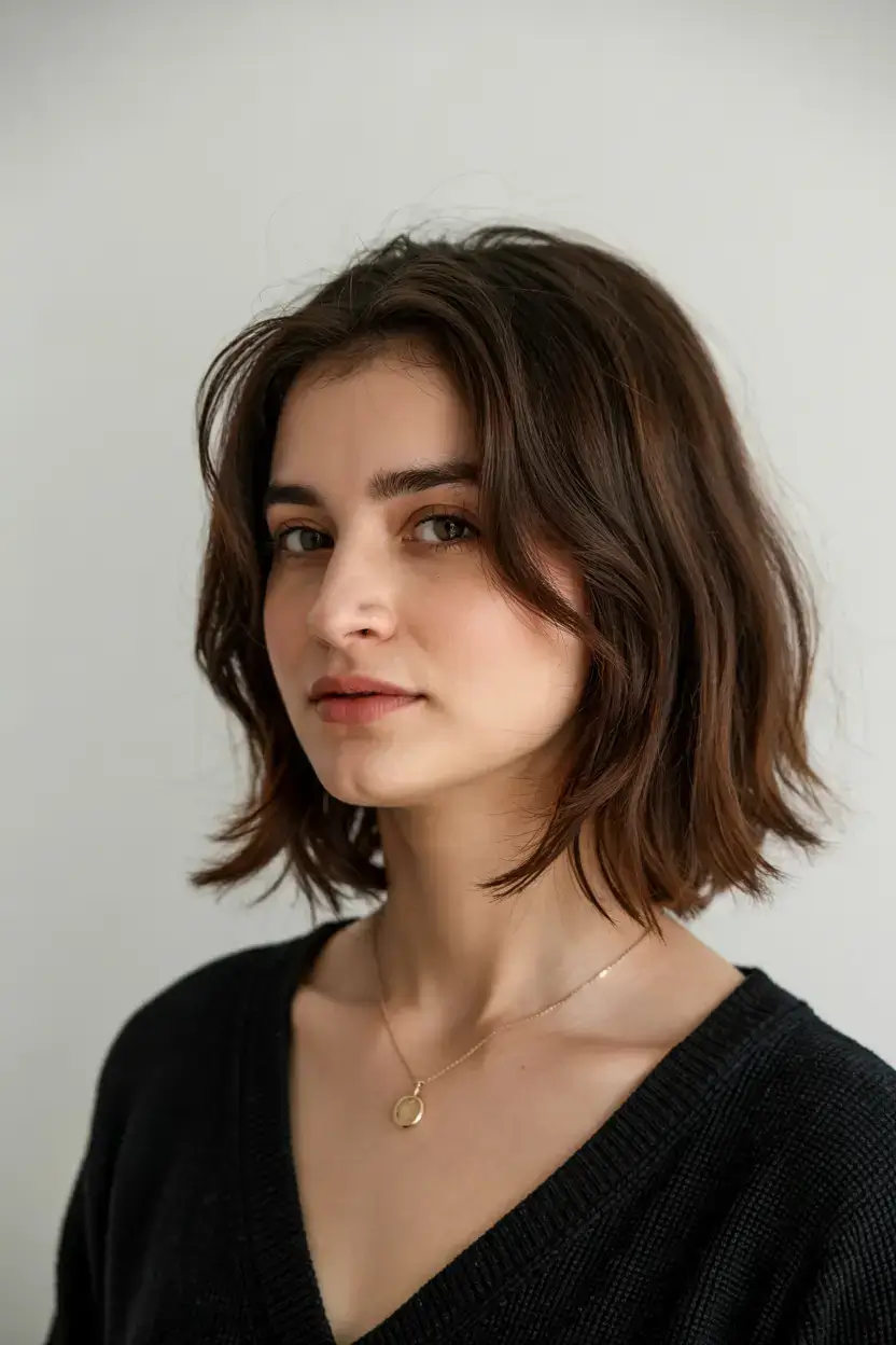short hairstyles ideas 2026 Undone Bob with Natural Texture
