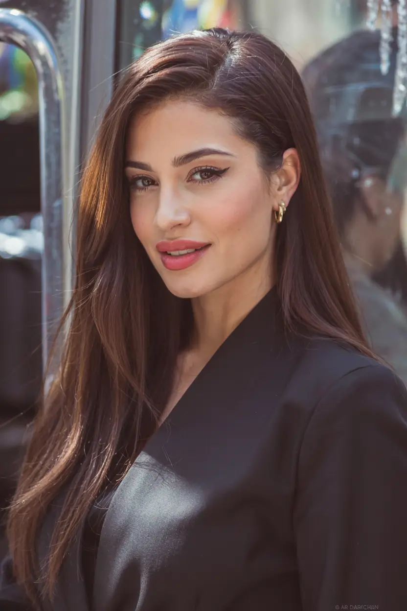 side part hairstyle 2026 Straight and Sleek with Runway Sharpness