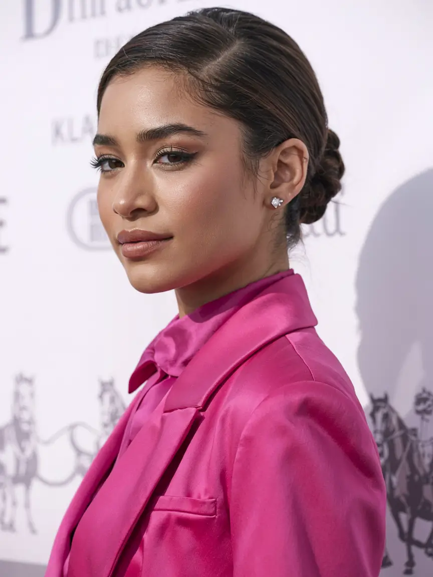 side part hairstyle 2026 Sculpted Low Bun with Refined Sophistication