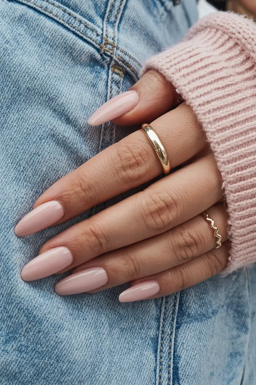 simple nails 2026 Soft Ballet Pink for Everyday Romance