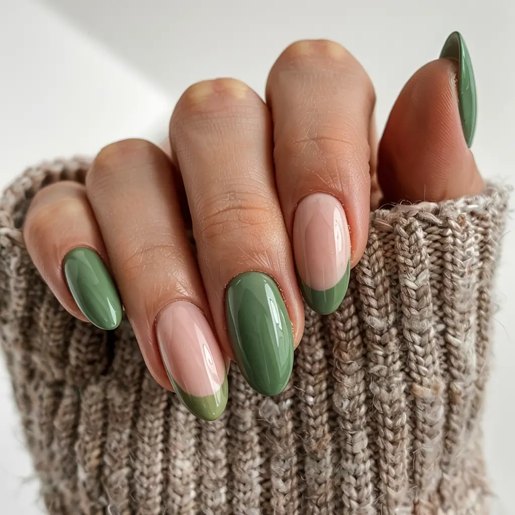 simple nails 2026 French Tips, But Make It Sage