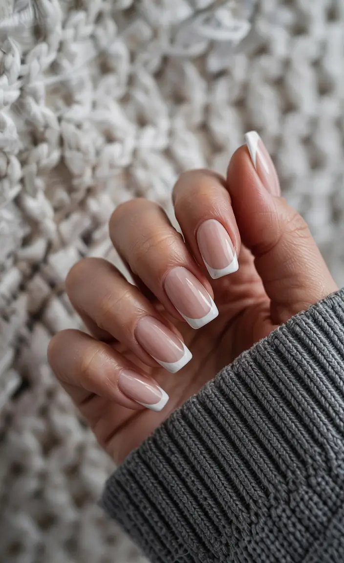 square nails 2026 Clean French That’s a Forever Yes