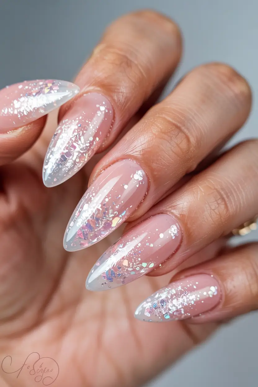 stiletto nails 2026 Glazed Confetti
