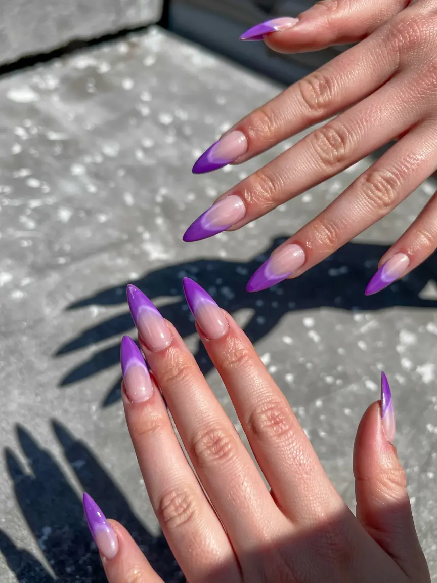 stiletto nails 2026 Pop Art Purple
