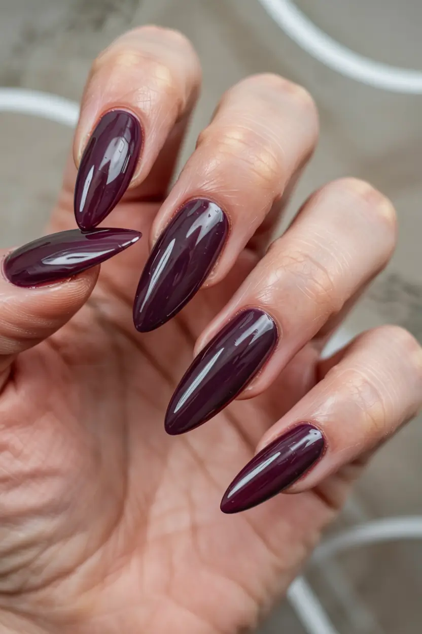 stiletto nails 2026 Cabernet After Hours