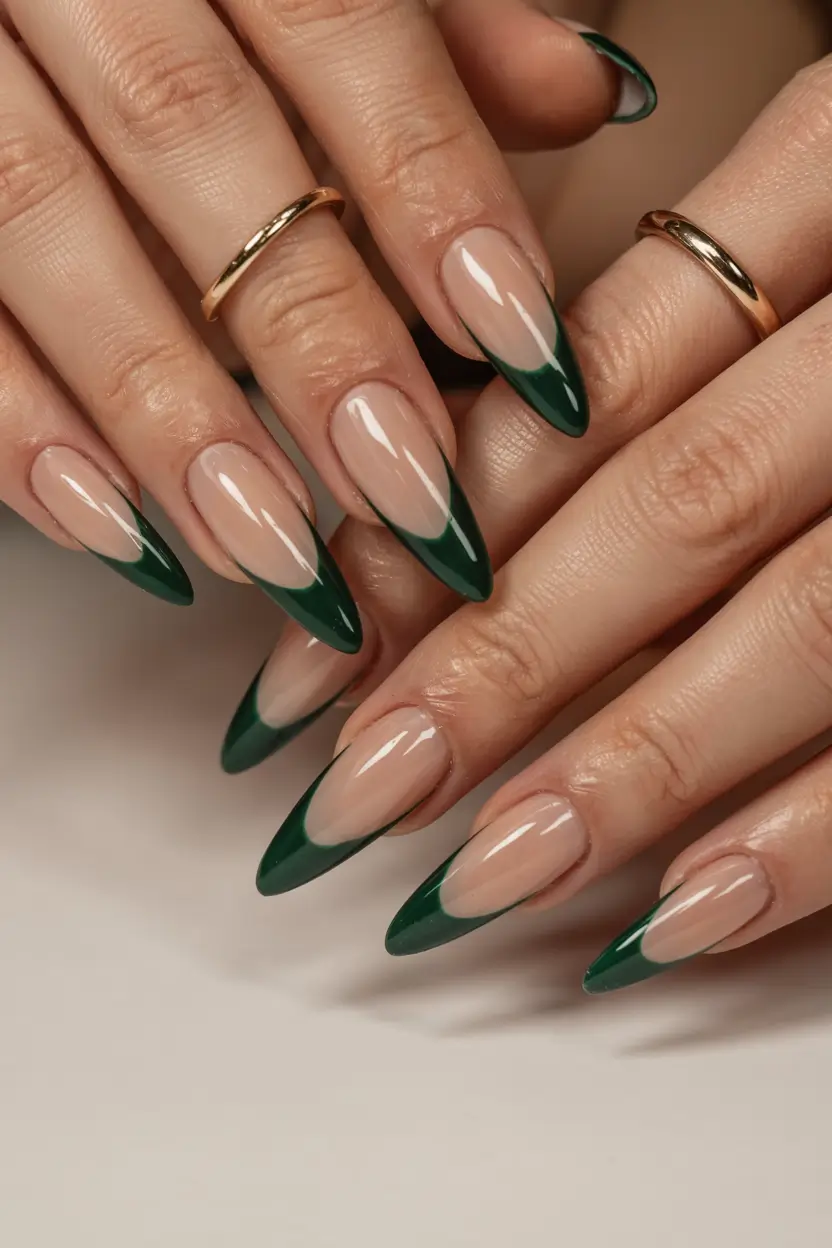 stiletto nails 2026 Dark French, Clean Finish