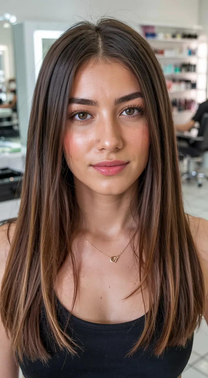 straight hairstyle 2026 Golden Layers with a Barely-There Flip