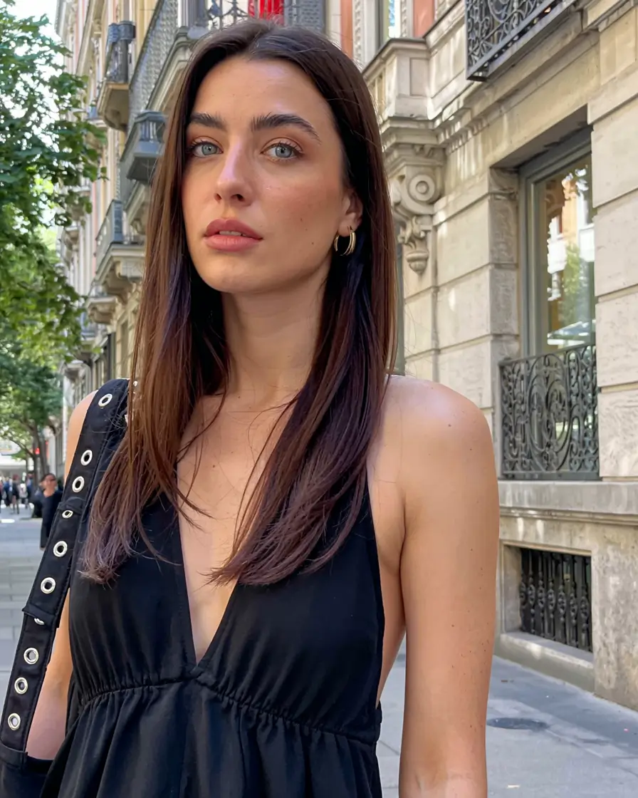 straight hairstyle 2026 Straight Elegance with Face-Slimming Layers