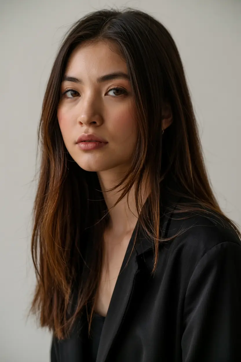 straight hairstyle 2026 Undone Layers with Lived-In Ends