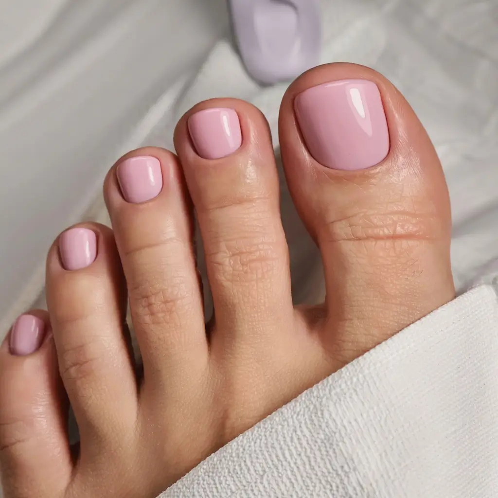 toe nails 2026 Muted Mauve Spa Days