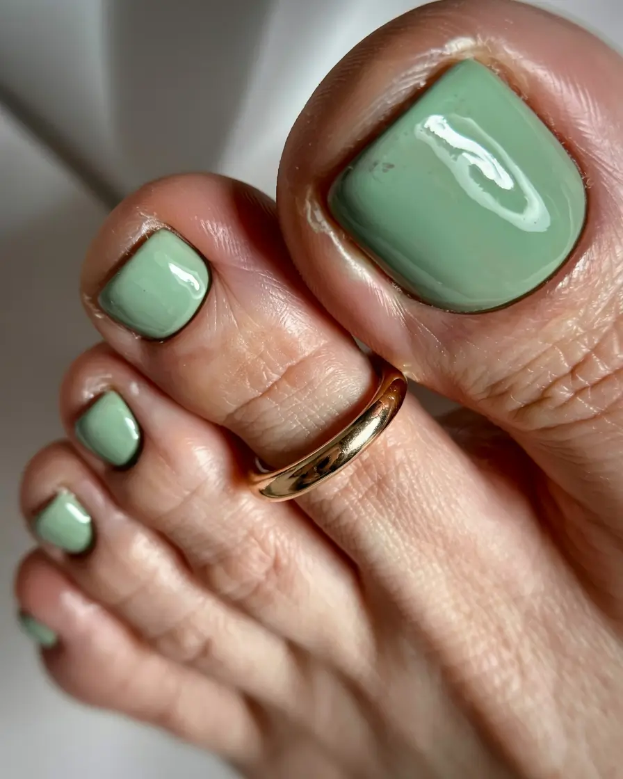 toe nails colors 2026+Sage Serenity