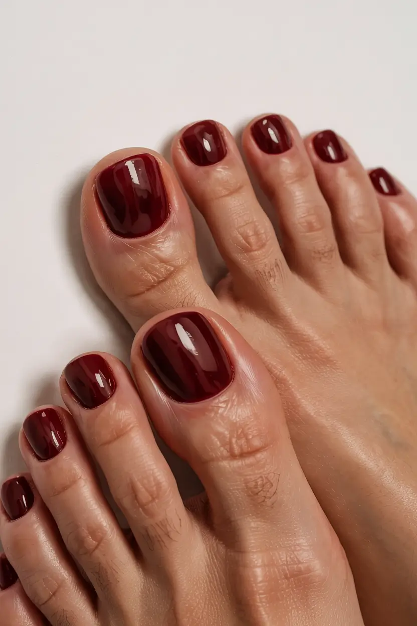 toe nails colors 2026+Cabernet Allure