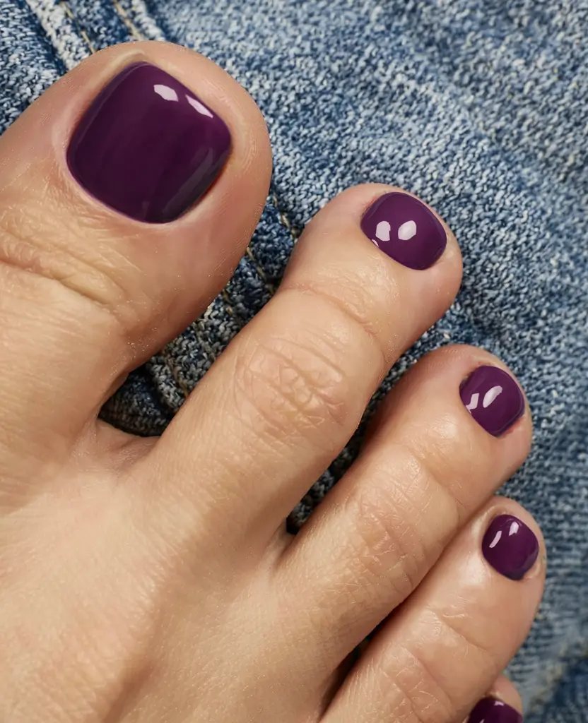 toe nails colors 2026+Bold Grape Energy