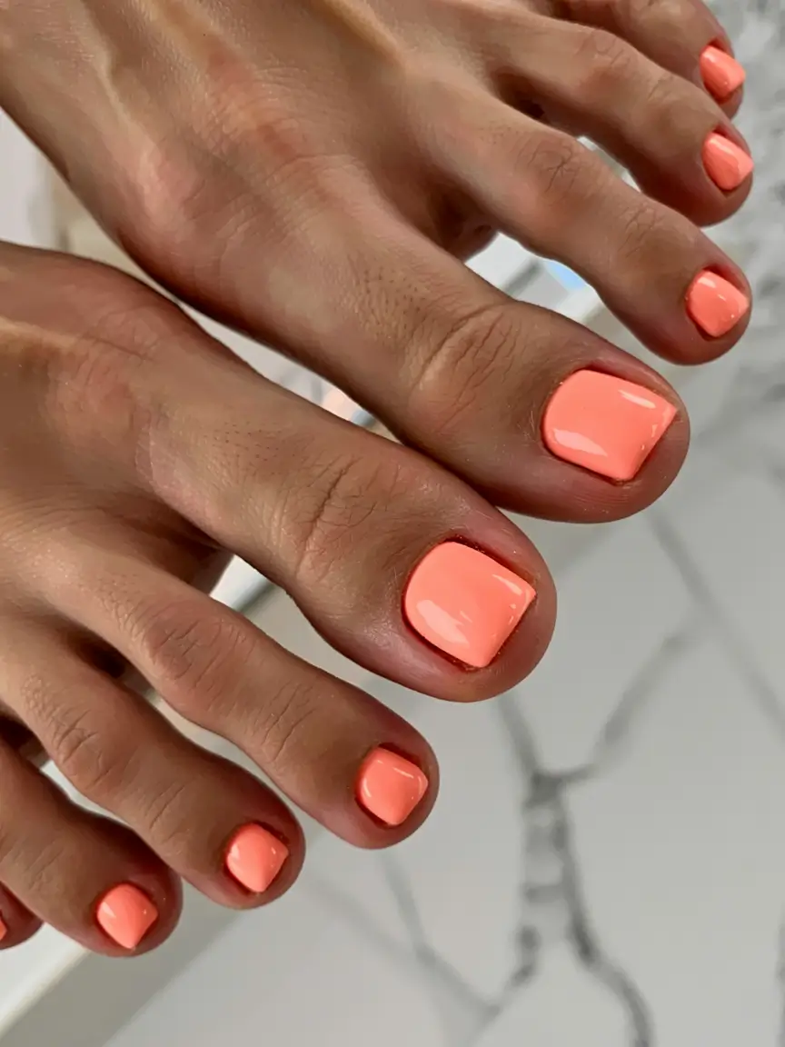 toe nails colors 2026+Sunset Melon