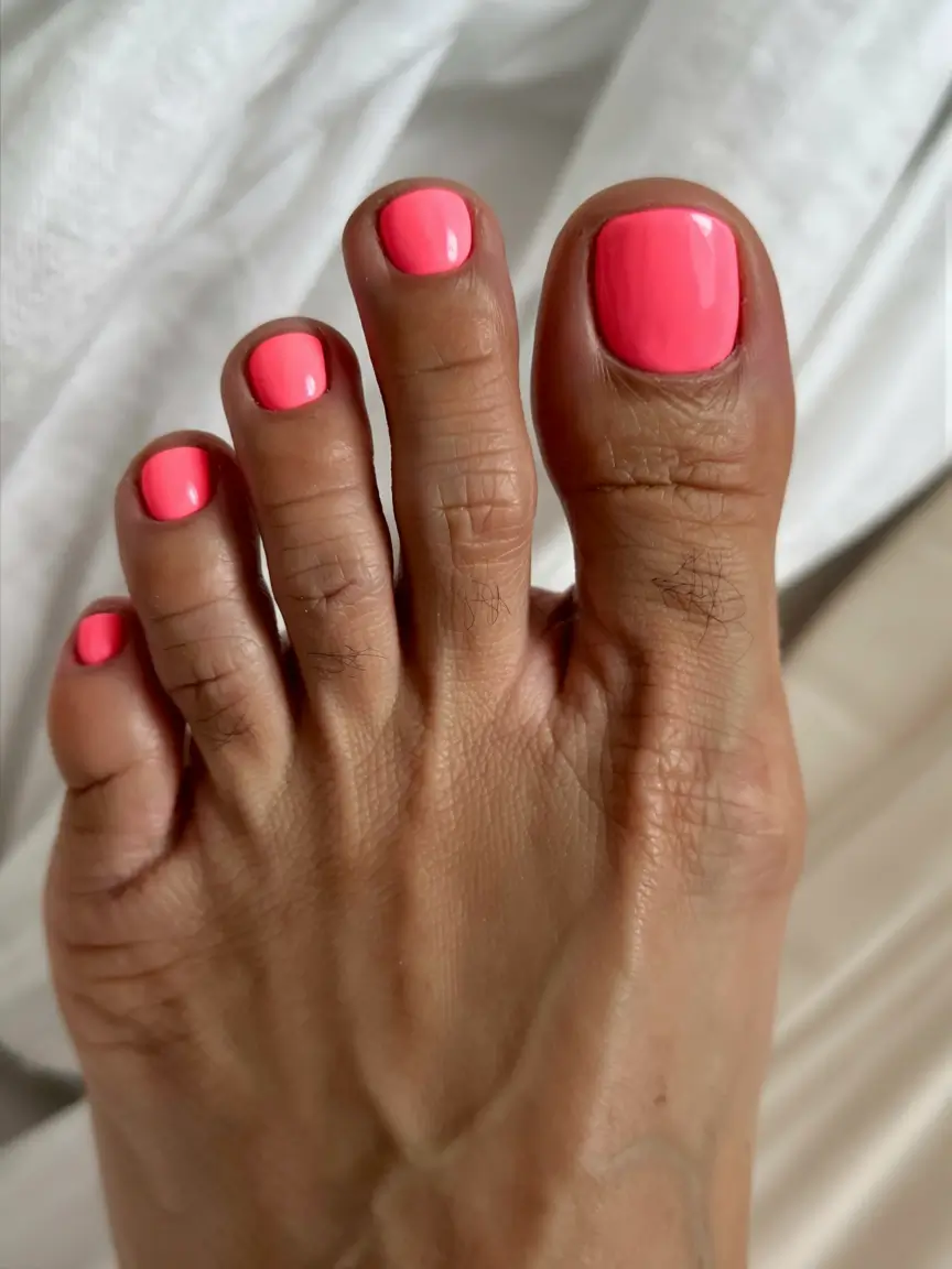 toe nails colors 2026+Miami Flamingo