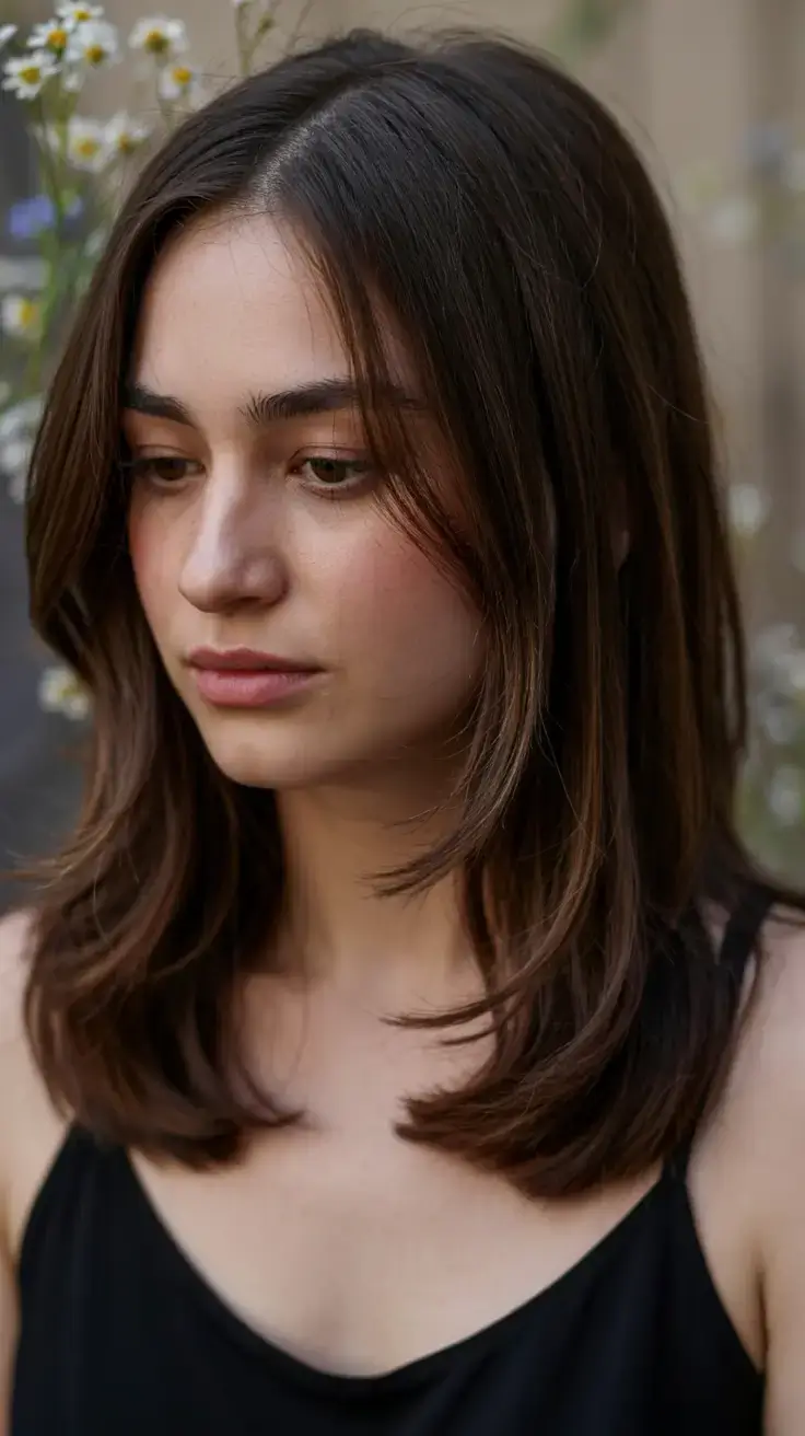 trendy Haircuts ideas 2026 The Modern Mid-Length with Curtain Bangs