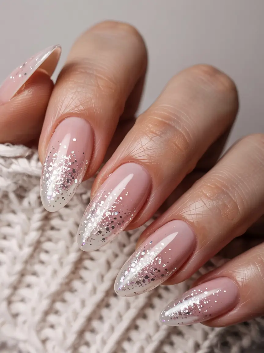 wedding nails 2026 Starshine in Pink Champagne