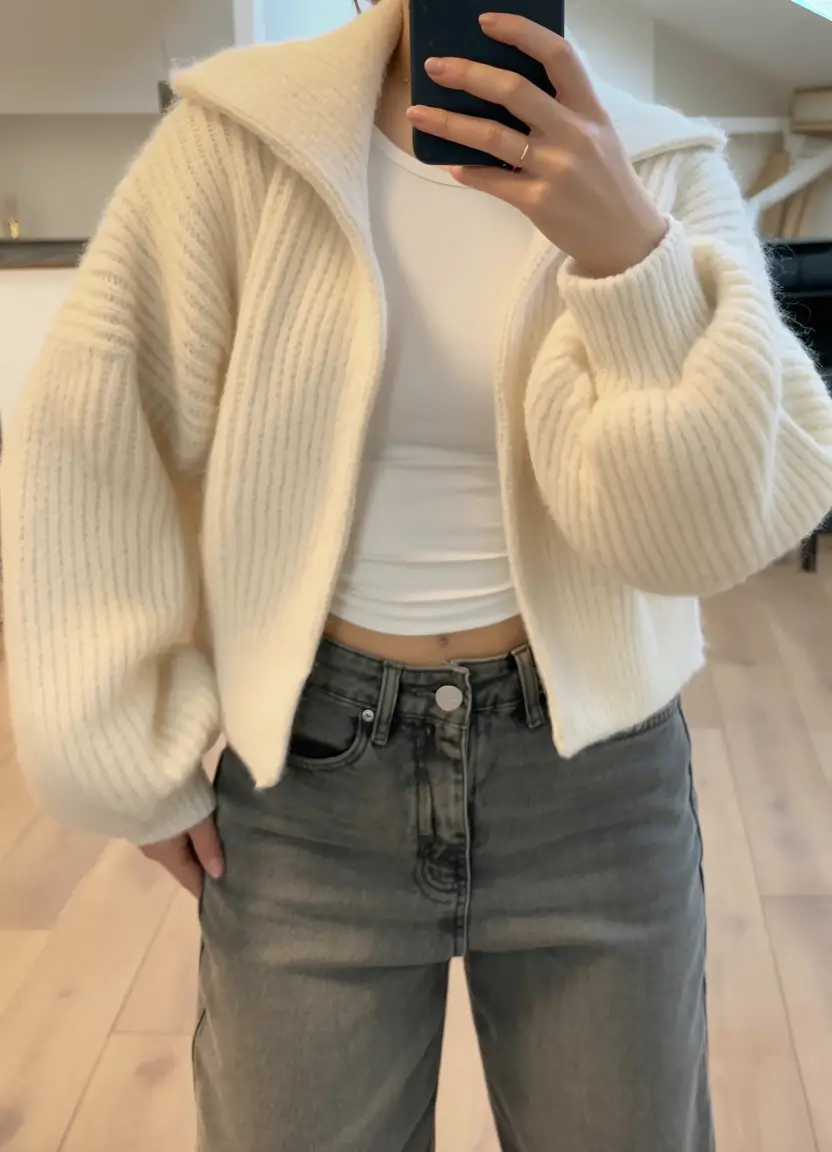 airport spring outfits for women 2026 Texture Contrast, Cozy Confidence