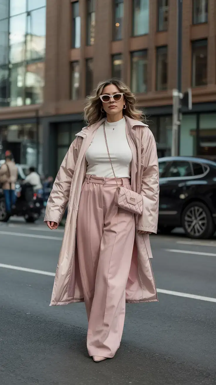 casual midsize spring outfits 2026 Monochrome Power Moves