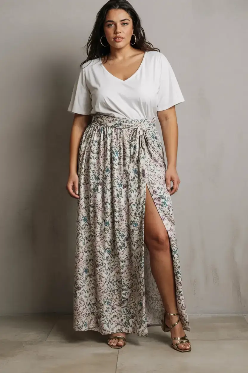 casual midsize spring outfits 2026 Soft Florals, Strong Vibes