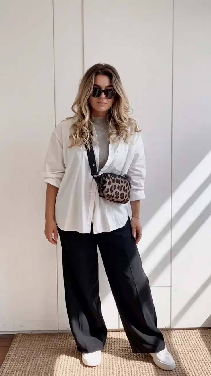 casual midsize spring outfits 2026 Minimalist with a Wild Side