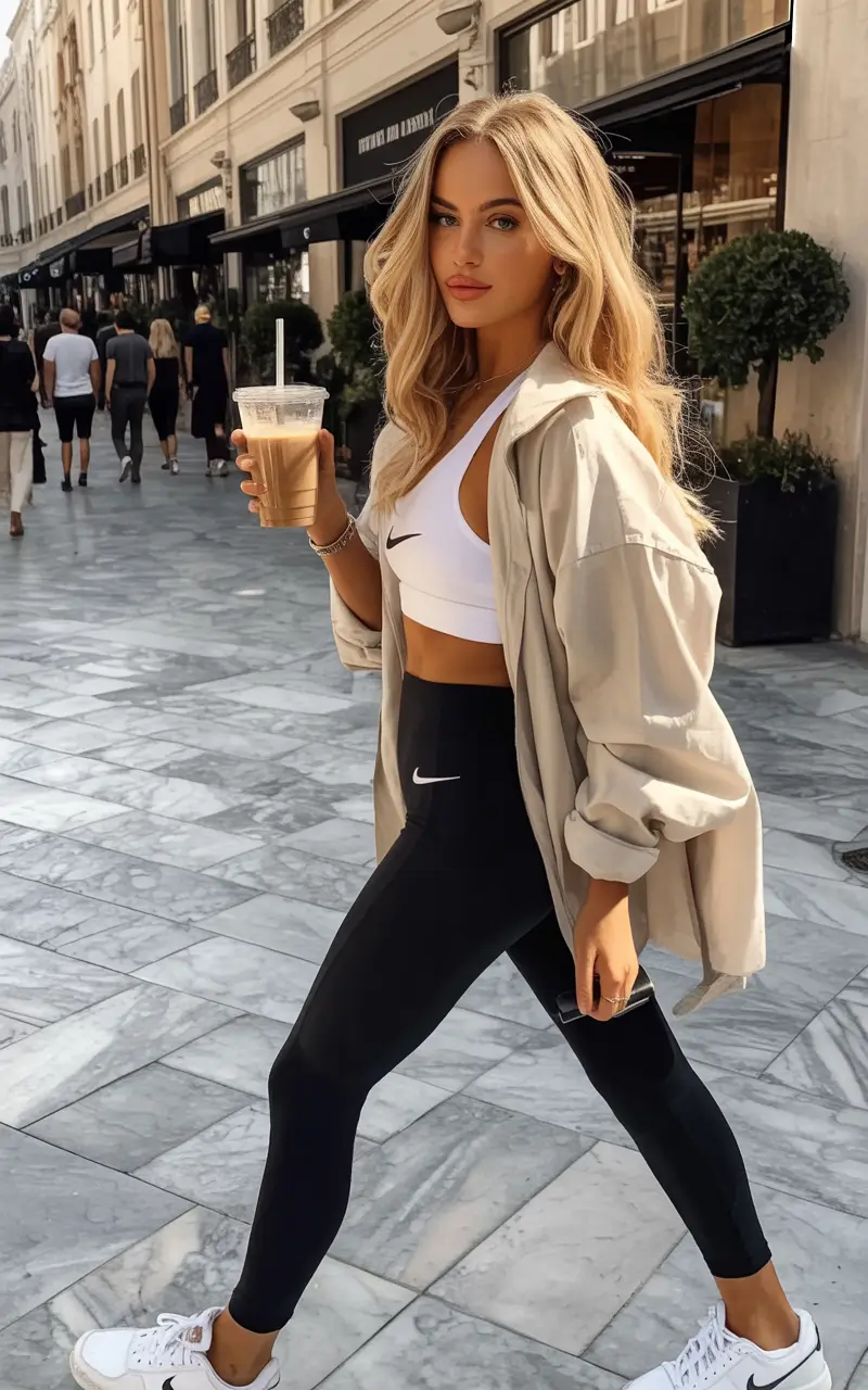 casual spring workout outfits 2026 The Espresso Run Edit