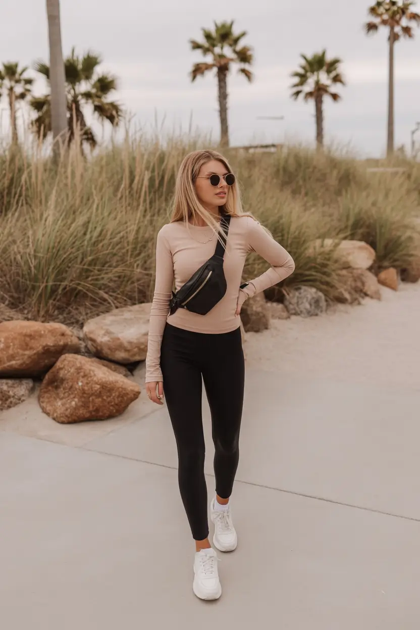 casual spring workout outfits 2026 Neutrals in Motion