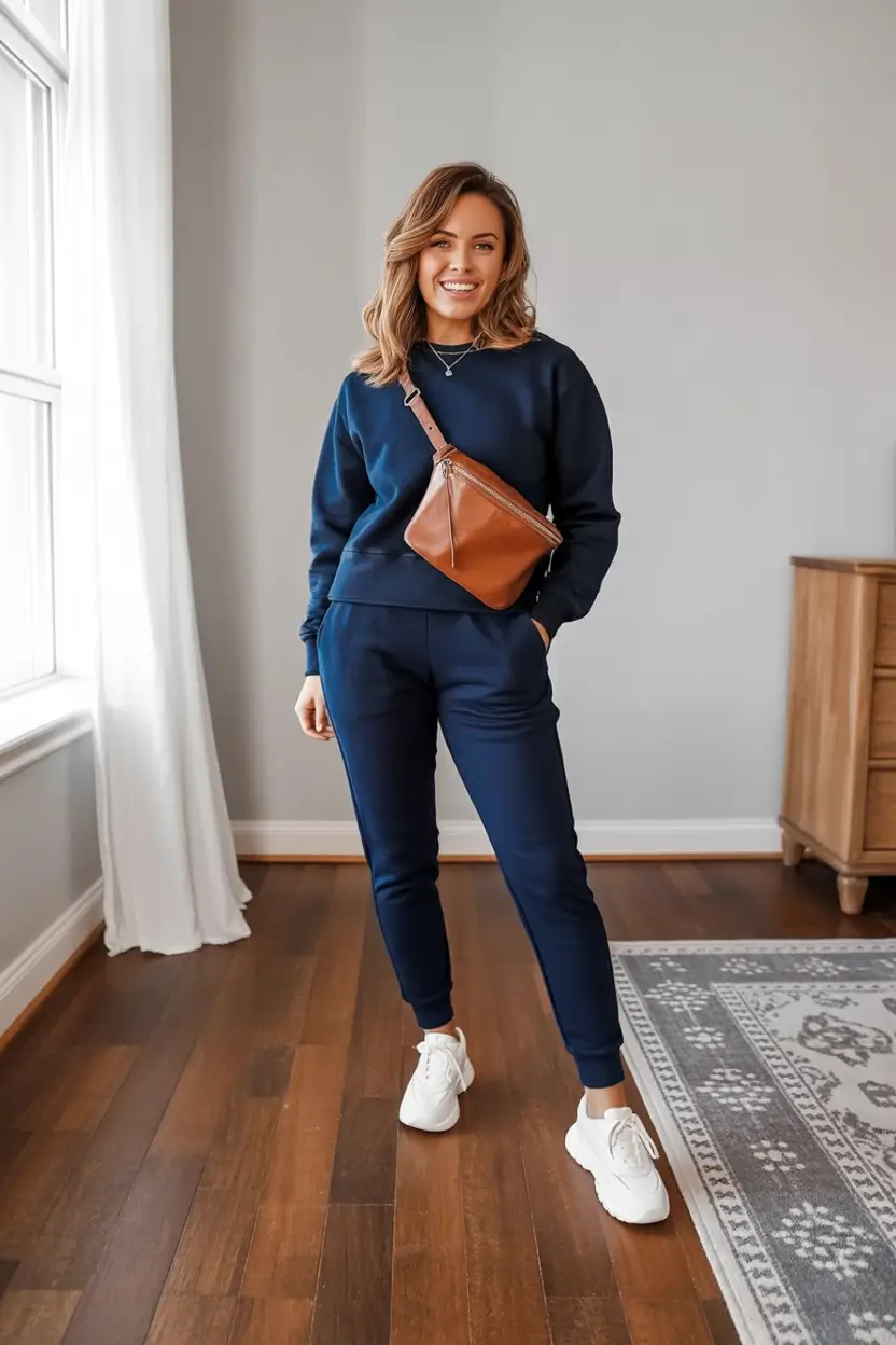 casual spring workout outfits 2026 Power Neutrals with a Pop