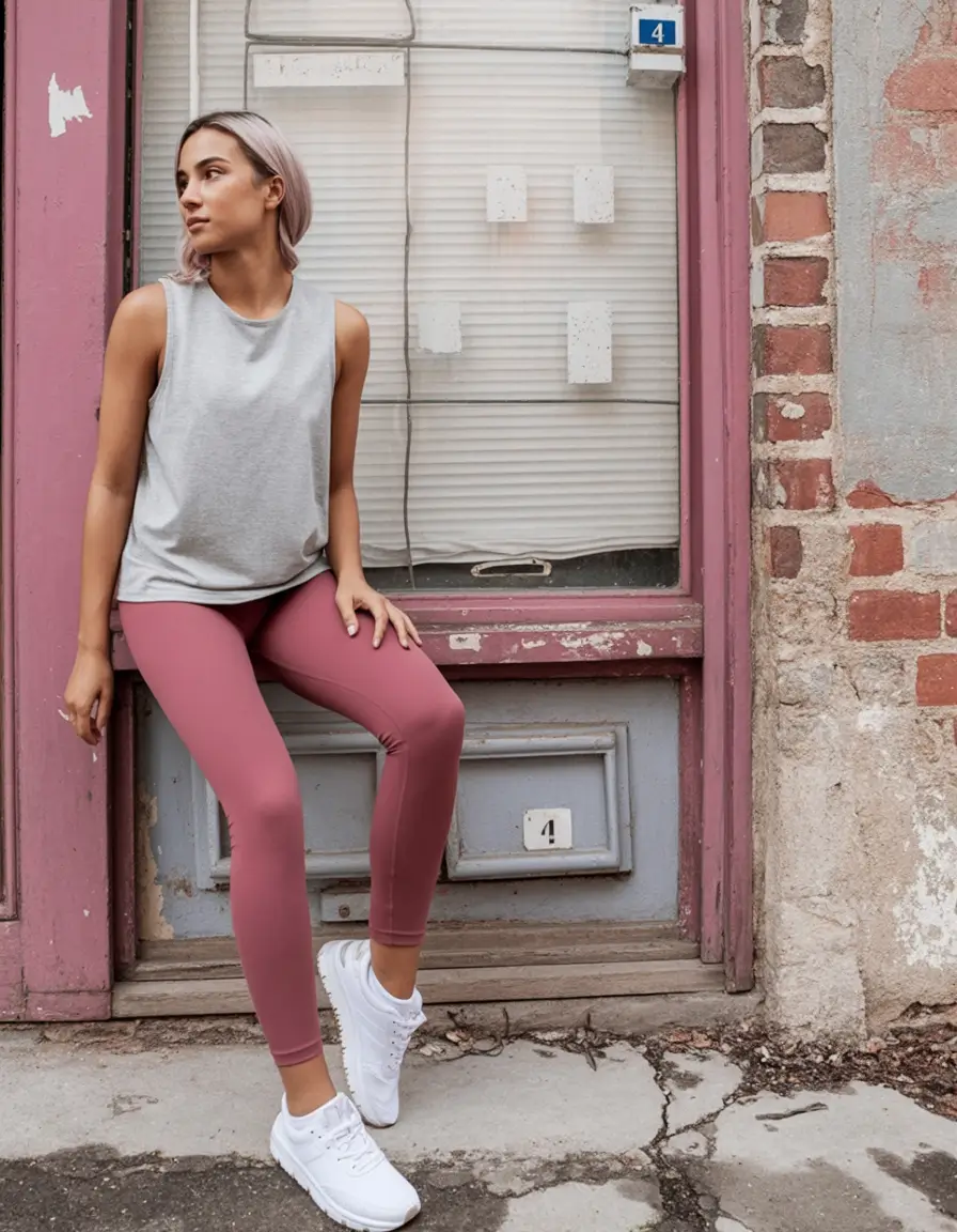 casual spring workout outfits 2026 Urban Rosé Vibes