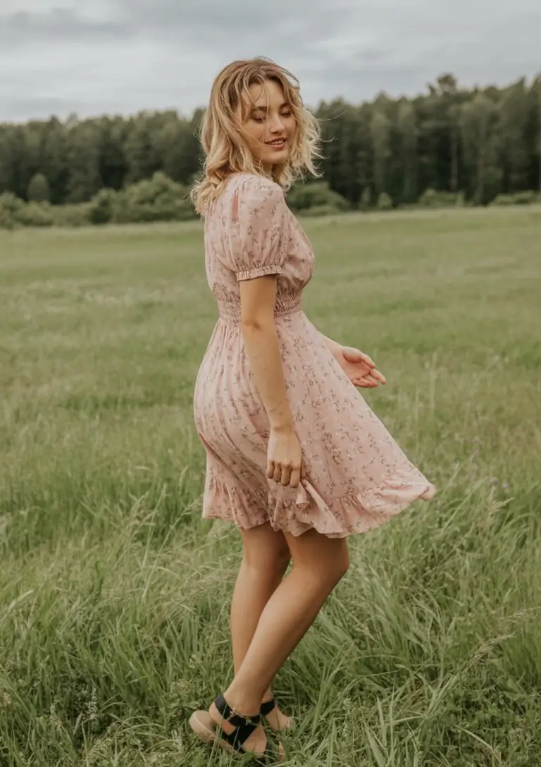 chic spring family pictures outfits for 2026 Dusty Rose in Motion