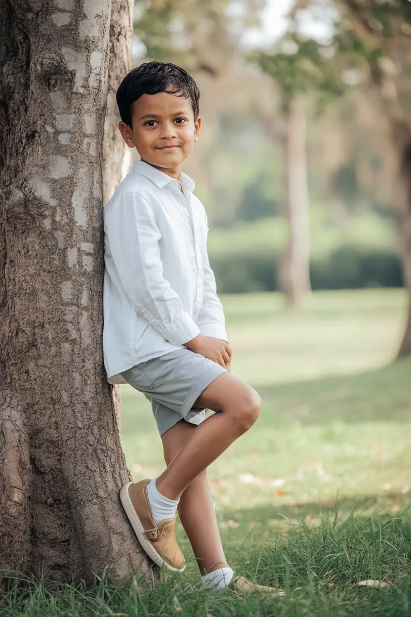 chic spring family pictures outfits for 2026 Miniature Gentleman in Spring Neutrals