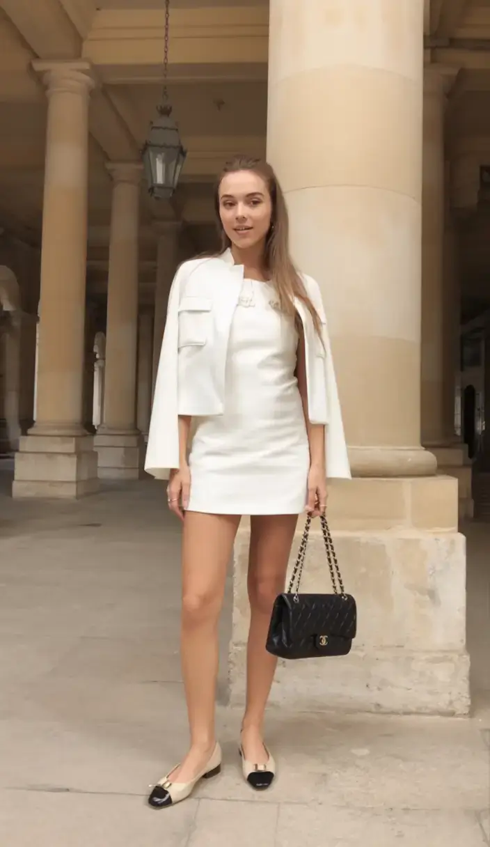 classic old money spring outfits 2026 Chanel-Inspired Mini in Monochrome