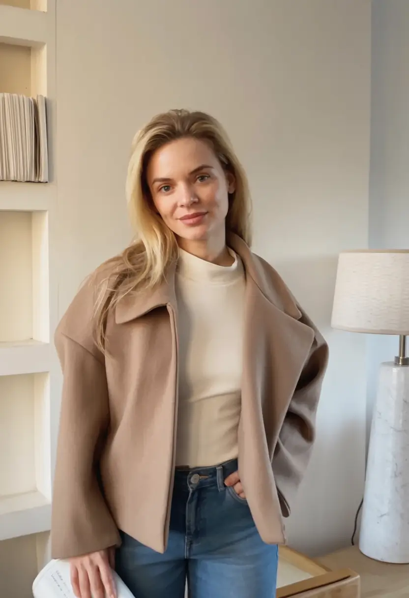 cold spring outfit aesthetic 2026 Soft Blazer, Soft Confidence