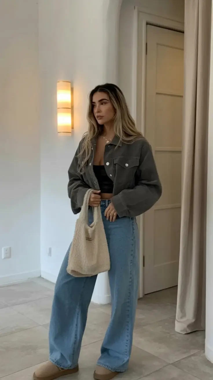 cold spring outfit aesthetic 2026 Muted Cool with a Cozy Twist