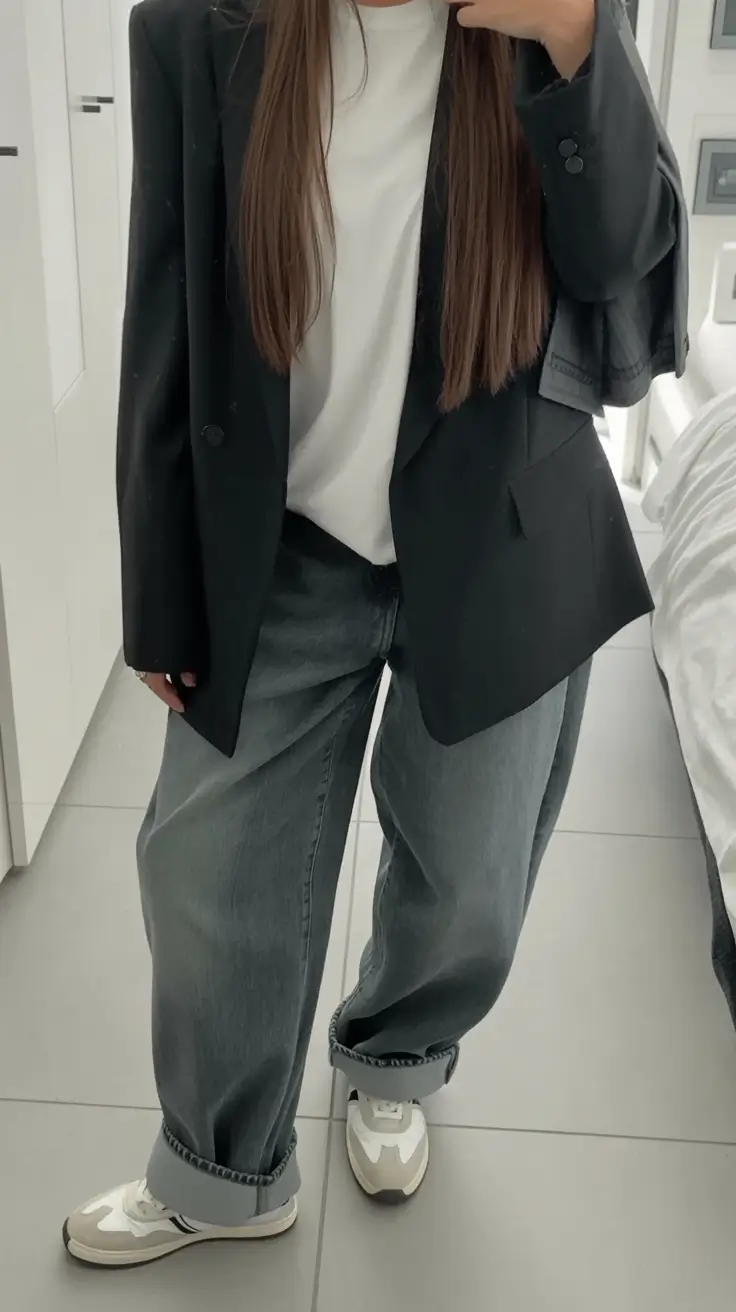 cold spring outfit aesthetic 2026 Oversized Blazer, Underrated Simplicity