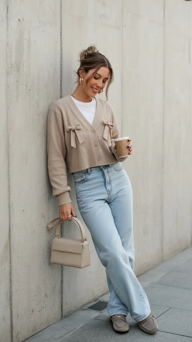 cold spring outfit aesthetic 2026 Playful Neutrals for Soft Days