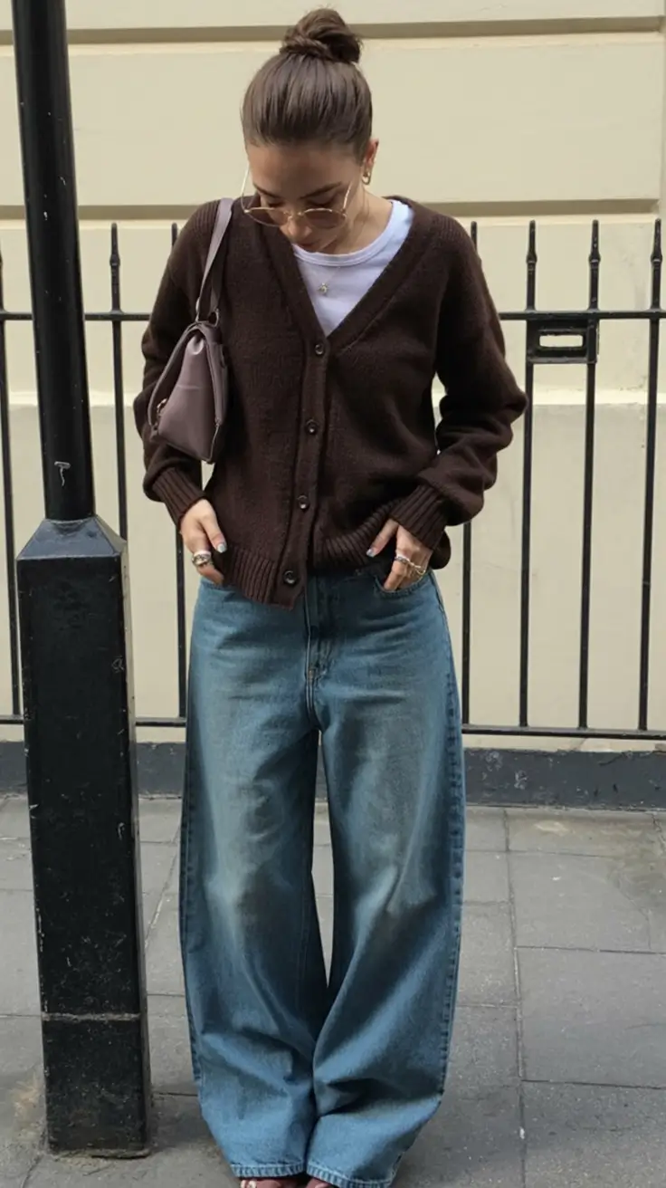 cold spring outfit aesthetic 2026 Relaxed Retro with a Hint of Bookish