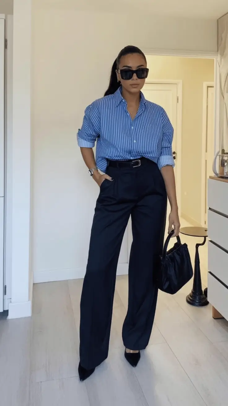 comfortable spring business casual outfits 2026 Buttoned Up, Bossed Up