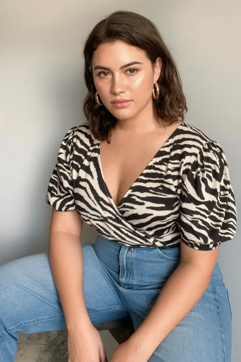 comfy plus size spring outfits 2026 Wrapped in Wild Energy