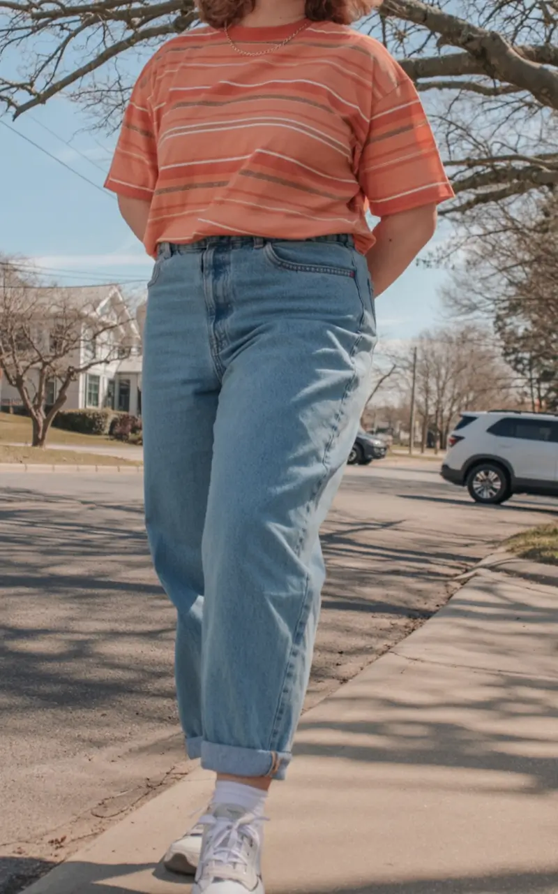comfy plus size spring outfits 2026 Retro Stripes, But Make It Modern