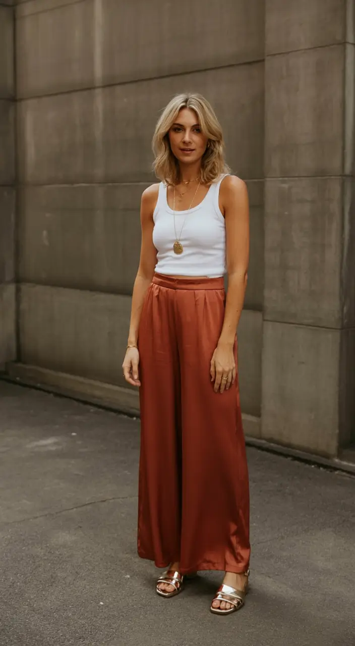 comfy spring outfits for warm weather 2026 Sunset Silk and Sporty Whites