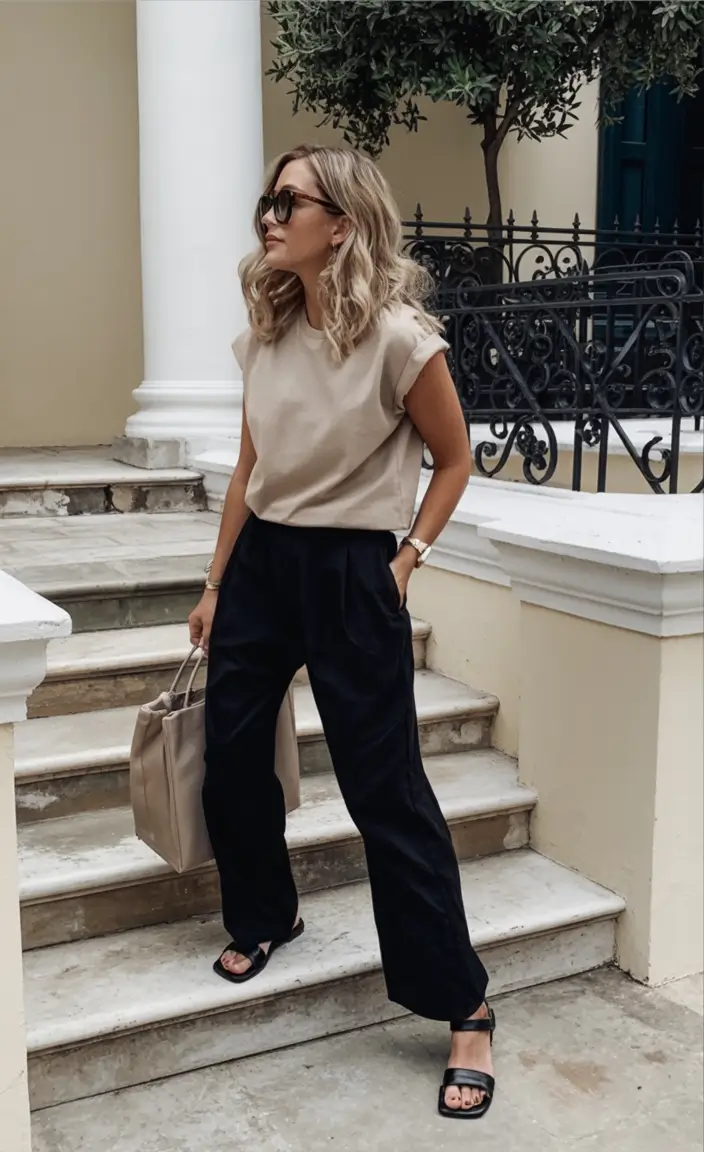 comfy spring outfits for warm weather 2026 Modern Monochrome With Sleek Contrast