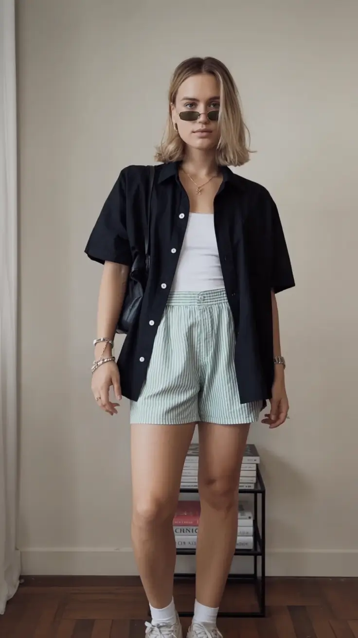 comfy spring outfits for warm weather 2026 Off-Duty With a Cool Retro Spin