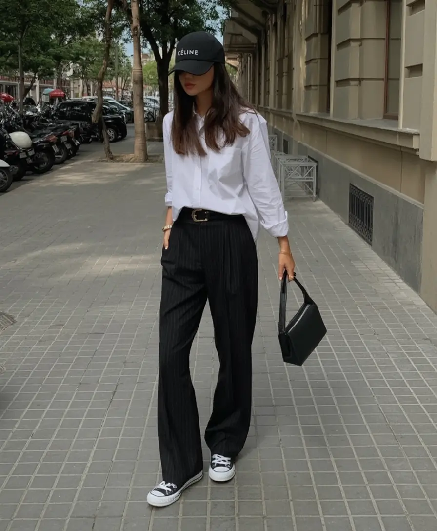 cool casual spring outfits 2026 Sporty Smart on the Sidewalk