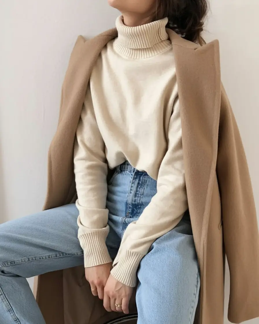 cool casual spring outfits 2026 The Cozy-Polished Denim Comeback
