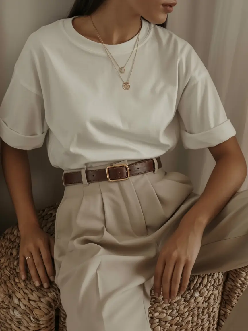 cool casual spring outfits 2026 Everyday Ease in Cream and Camel