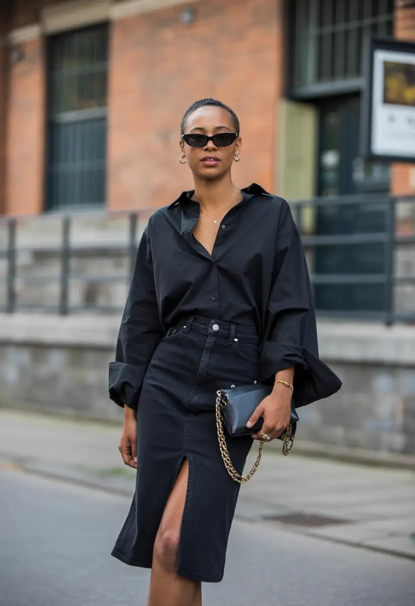 cozy spring outfits black women 2026 Denim on Black — Elevated Street Chic