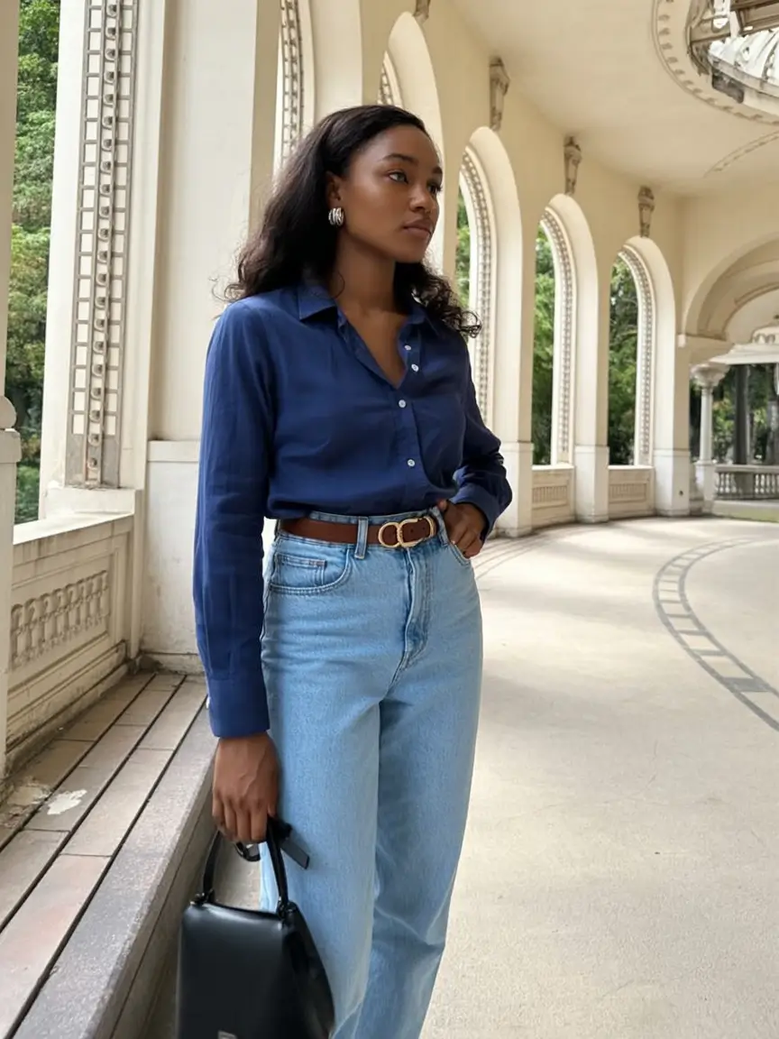 cozy spring outfits black women 2026 Classic Blues and Elevated Denim