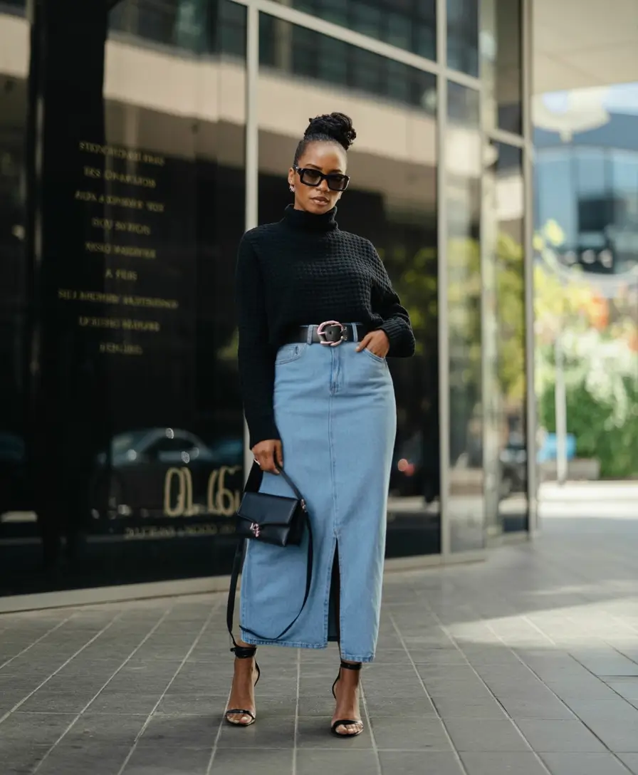 cozy spring outfits black women 2026 Structured Texture Meets Soft Shape